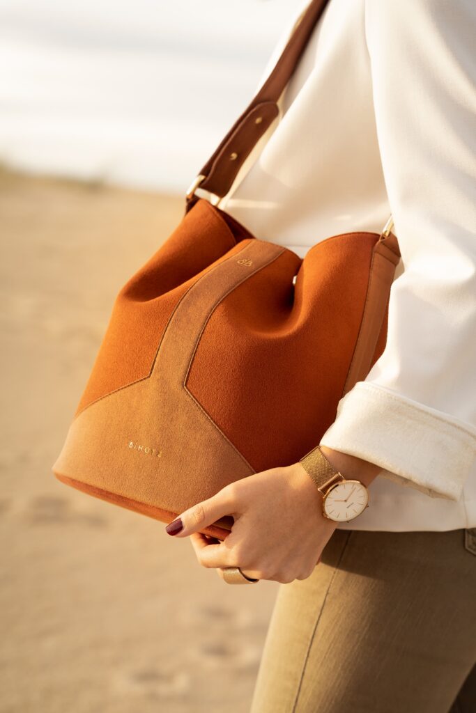 Orange sustainable bag by B.Hotz